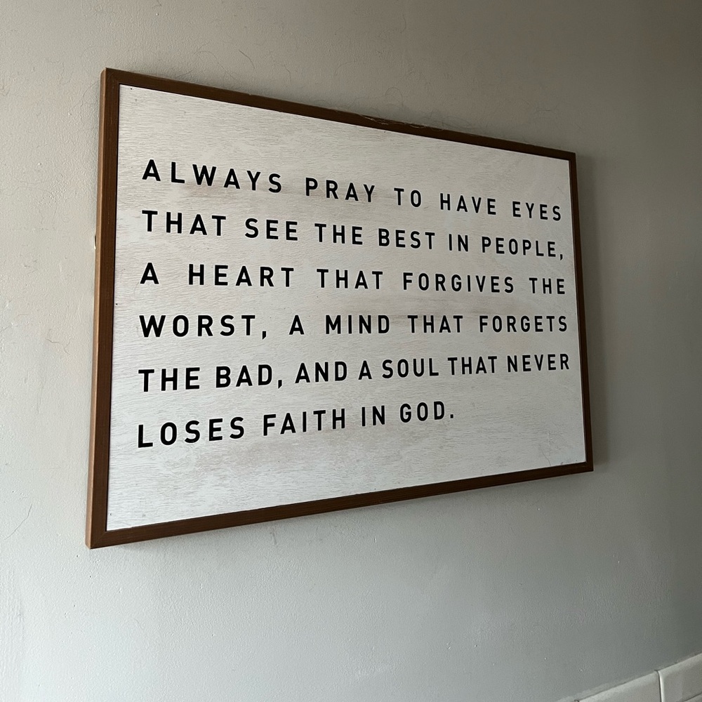 Farmhouse decor - Large wooden Christian sign